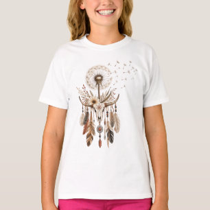 Boho Veer Westerse Paardenbloem T-shirt