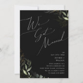 Boho Végétal Or | Faire-part de Mariage Intime Noi (Devant)