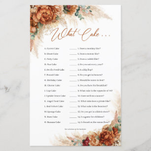 Boho verbrand oranje koperen florapampas What Cake