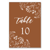 Boho Verbrande Sinaasappel Wildbloemen Terracotta Kaart (Voorkant)