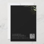 Boho Verdure Or | Faire-part de mariage discret no (Dos)