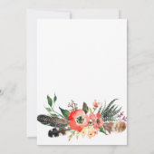 Boho veren Bridal Shower Uitnodiging (Achterkant)