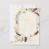 Boho veren bruiloft met blanco budget kaart (Voorkant)