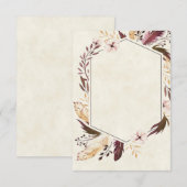 Boho veren bruiloft met blanco budget kaart (Voorkant / Achterkant)