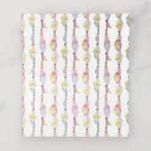 Boho veren kralen bruiloft gast plaats kaarten (Binnenkant ongevouwen)