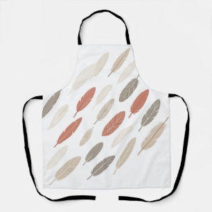 Boho-veren Roest Taupe Diagonaal Patroon Schort