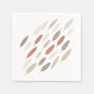 Boho-veren Roest Taupe Diagonaal Patroon Servet