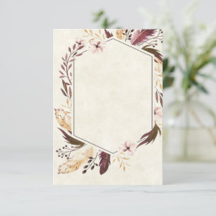 Boho veren trouwbudget blanco kaart