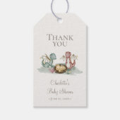 Boho verhalenboek Dragon Baby shower Dank je Cadeaulabel (Voorkant)