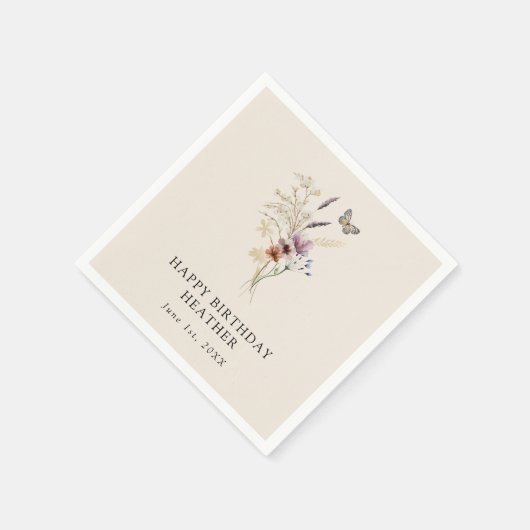 Boho Verjaardag Papieren Servet (Hoek)