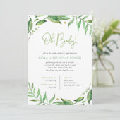 Boho verlaat Baby shower per post Kaart (Staand voorkant)