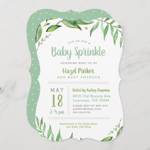 Boho verlaat Baby Sprinkle Uitnodiging