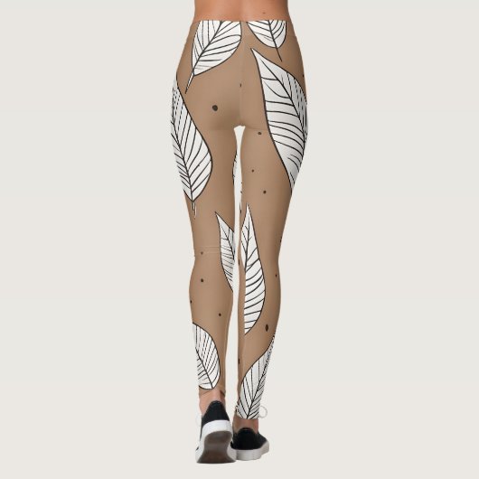 Boho verlaat kunst leggings (Achterkant)