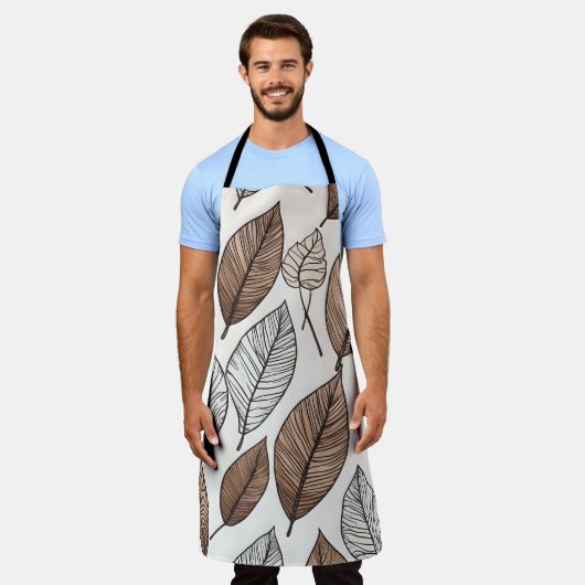 Boho verlaat kunst schort (Gedragen)