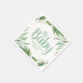 Boho verlaat persoonlijk Baby shower Servetten (Hoek)
