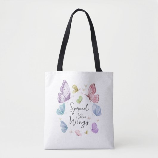 Boho verspreidt uw Wings Butterfly Baby Canvas tas (Voorkant)