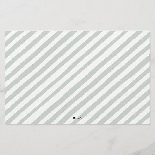 Boho vert bébé garçon douche prédictions papeterie (Dos)