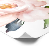 Boho Vert Floral Frame Sweet 16 Affiche de bienven (Coin)