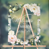 Boho vert Floral Sweet 16 Welcome Acrylique Signal (Neutre)