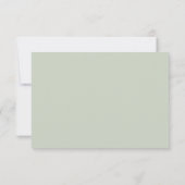 Boho Vert Sauge Eucalyptus Réponse au Mariage (Dos)