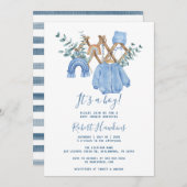 Boho Vêtements garçon Baby shower Invitation (Devant / Derrière)