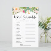 Boho vetplanten Baby Word Scramble Douche Spel (Staand voorkant)