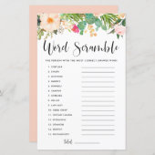 Boho vetplanten Baby Word Scramble Douche Spel (Voorkant / Achterkant)