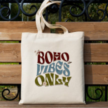 Boho VIbes Alleen Retro Earth Tone Canvas tas