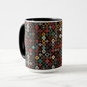 Boho Vibes Mok: Moderne Retro Cirkels Mok