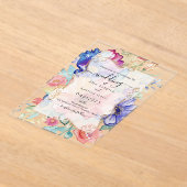Boho Vibrant  Flowers Flat Invitation Frame (Poser)