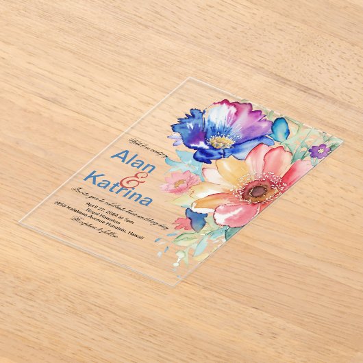 Boho Vibrant Flowers Invitation (Poser)