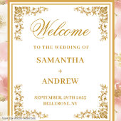 Boho vif ivoire or floral mariage tapisserie