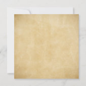 Boho vintage bloemstuk oude papier save the date (Achterkant)