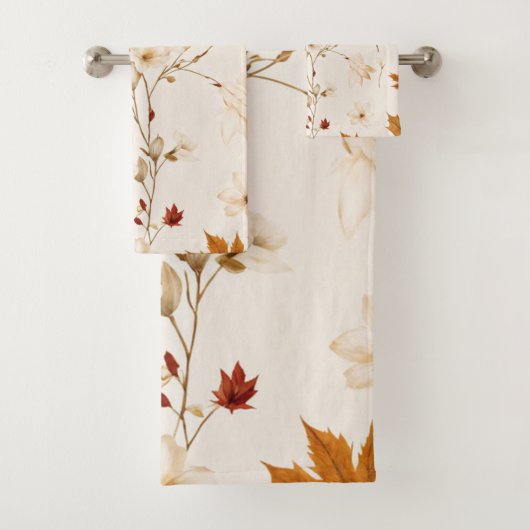 Boho Vintage Feuilles d'érable hiver modèle floral (En situation)