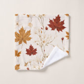 Boho Vintage Feuilles d'érable hiver modèle floral (Gant de toilette)