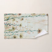 Boho Vintage Fleurs sauvages beige (Serviette à main)