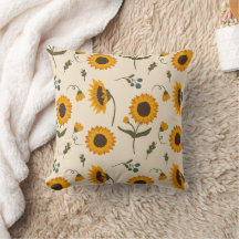 Boho Vintage Zonnebloem & Bessen Patroon Worp Kuss