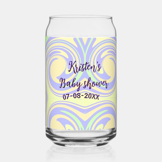 Boho violet vert baby shower marbre rustique moder (Recto)
