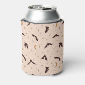 Boho vleermuizen en sterren Halloween patroon Blikjeskoeler (Blikje Achterkant)