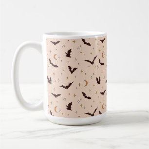 Boho vleermuizen en sterren Halloween patroon Koffiemok