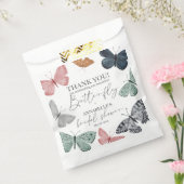 Boho Vlinder Bruiloft Feest Dessert Favor Tas Bedankzakje (Gezegeld)