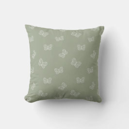 Boho Vlinder Moderne Baby Meisje Neutraal Salie Gr Kussen