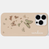 Boho vlinder Neutrale woestijnnaam Case-Mate iPhone Case (Achterkant (horizontaal))