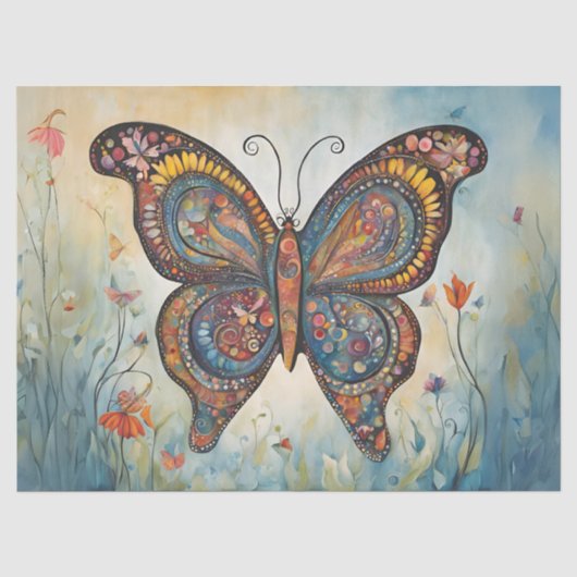 Boho Vlinder Tissuepapier (Voorkant)