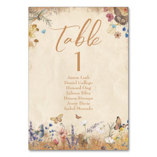  Boho vlinder tuin bruiloft Kaart (Voorkant)