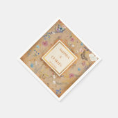 Boho vlinder tuin bruiloft Servet (Hoek)