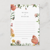 Boho Vlinder Woorden van Wijsheid Baby Advies Kaar (Voorkant)