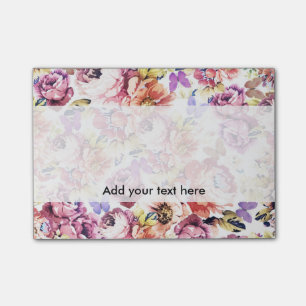 Boho vlinderroze roze roze bloemen post-it® notes