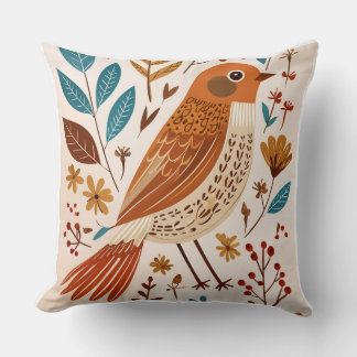 Boho Vogel Bloem Kussen