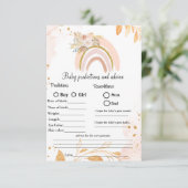 Boho voorspellingen & advies baby shower spel Kaar Kaart (Staand voorkant)